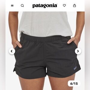 Patagonia Women’s 2.5 Barely Baggies Black Shorts Size Medium